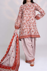 APRICOT - Printed Unstitched Khaddar Suit (3 Piece) 3131